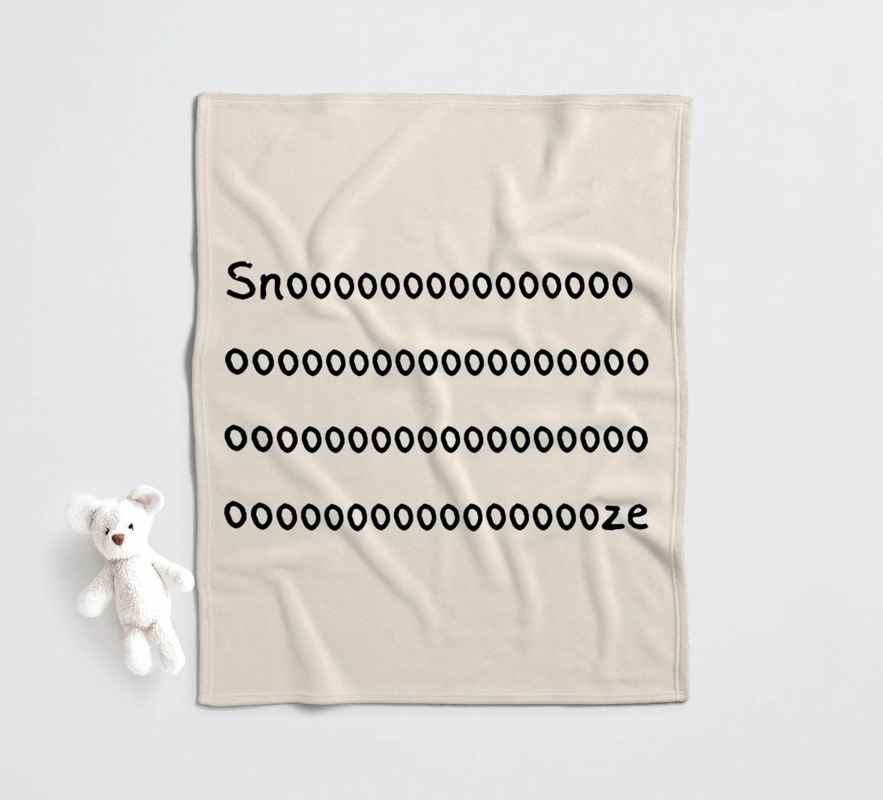Snooze | Sleepy Vibes Typography Print coperta in pile da PrintCessStudio