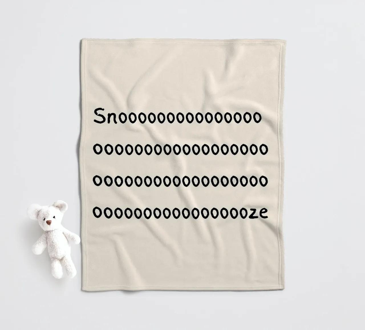Snooze | Sleepy Vibes Typography Print coperta in pile da PrintCessStudio