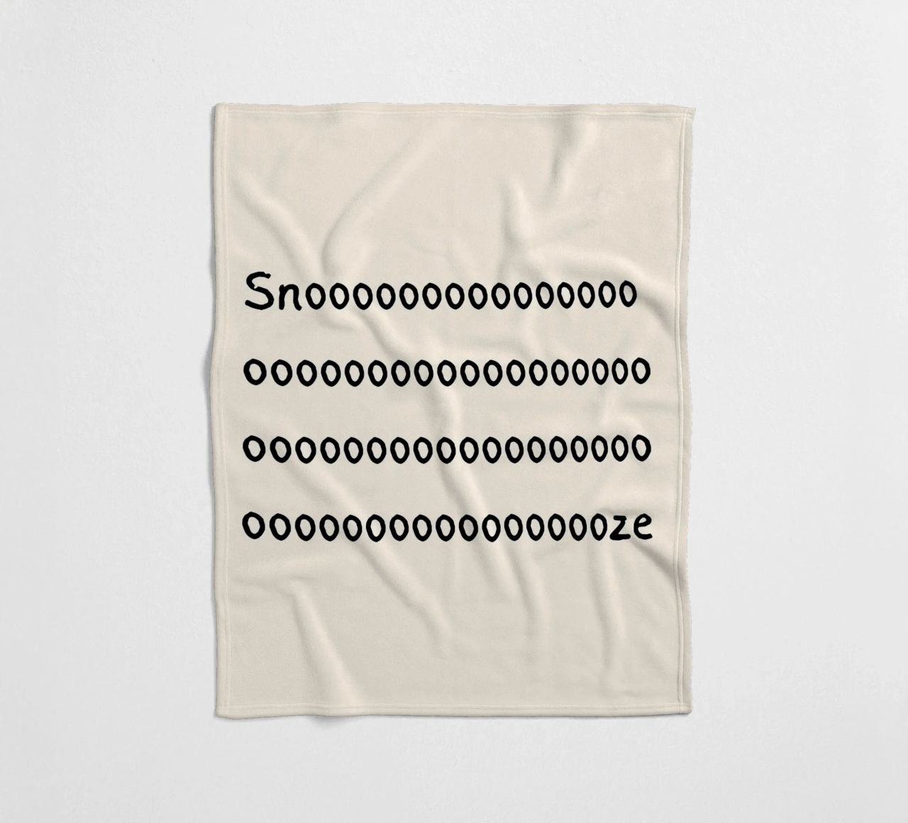 Snooze | Sleepy Vibes Typography Print coperta in pile da PrintCessStudio
