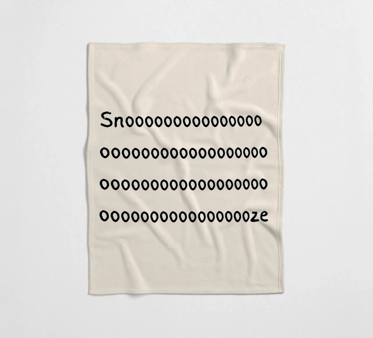 Snooze | Sleepy Vibes Typography Print coperta in pile da PrintCessStudio
