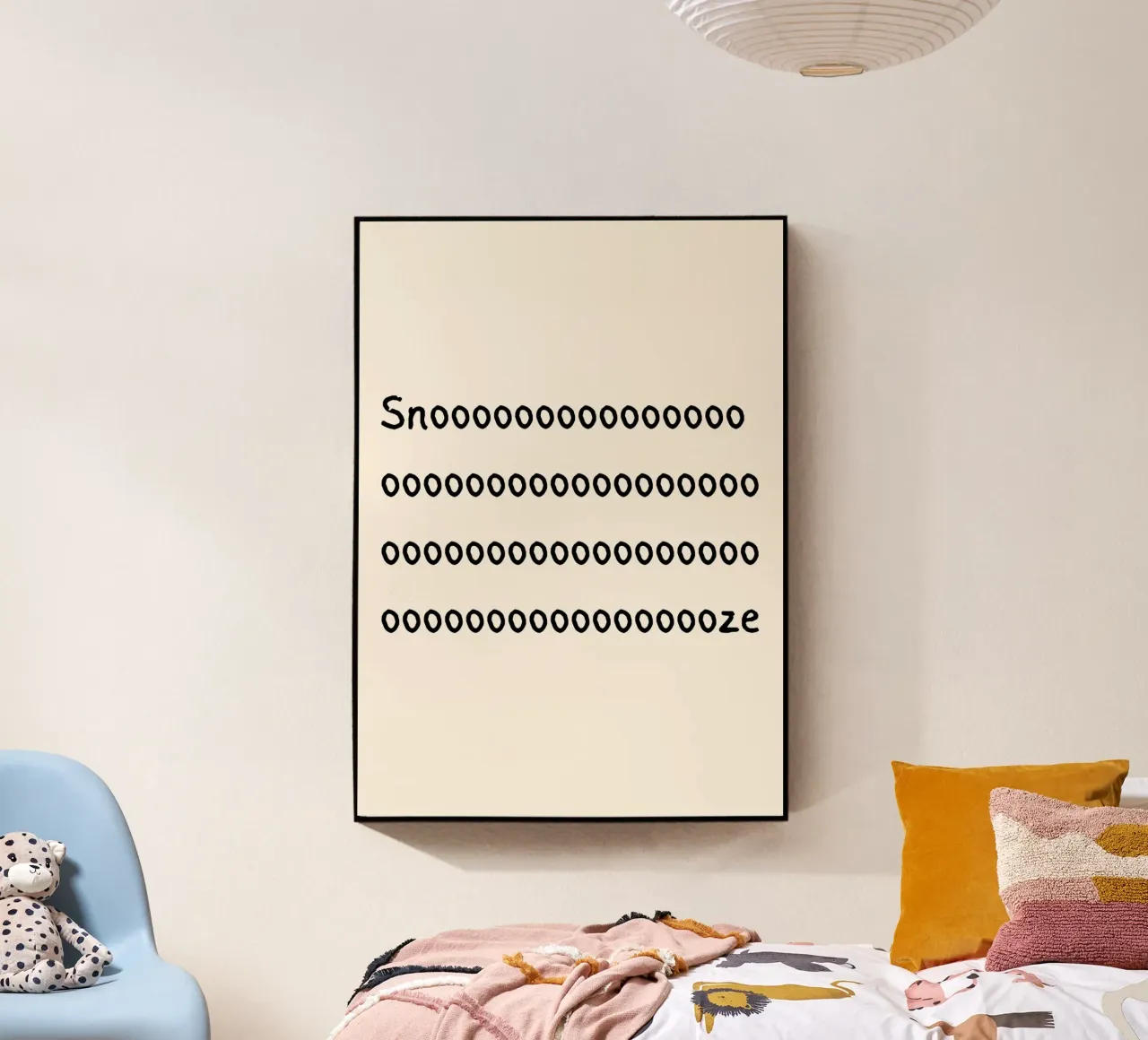 Snooze | Sleepy Vibes Typography Print plexiglass da PrintCessStudio