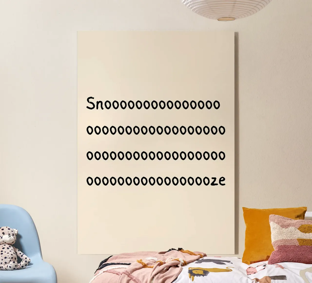 Snooze | Sleepy Vibes Typography Print metacrilato de PrintCessStudio