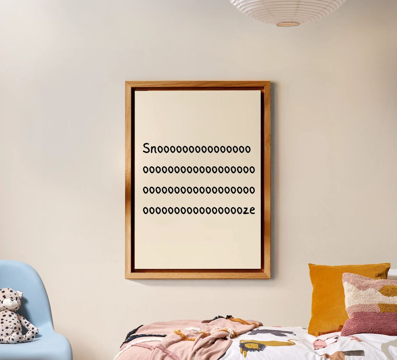 Snooze | Sleepy Vibes Typography Print alluminio dibond da PrintCessStudio