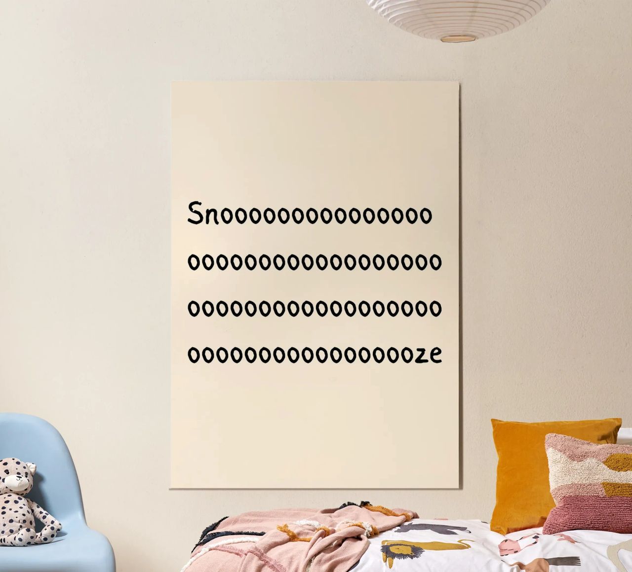 Snooze | Sleepy Vibes Typography Print alluminio dibond da PrintCessStudio