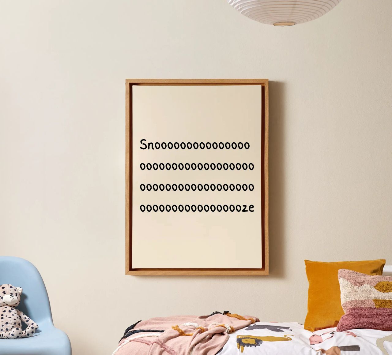 Snooze | Sleepy Vibes Typography Print tela da PrintCessStudio