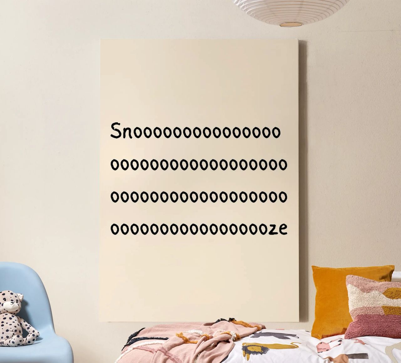 Snooze | Sleepy Vibes Typography Print tela da PrintCessStudio