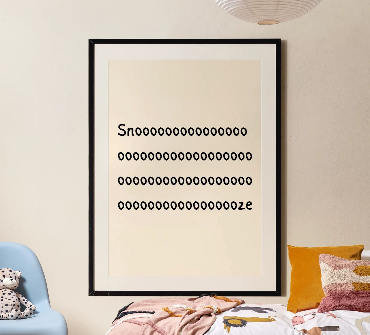 Snooze | Sleepy Vibes Typography Print Poster von PrintCessStudio