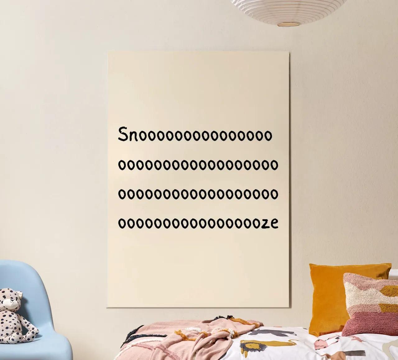 Snooze | Sleepy Vibes Typography Print carta hahnemühle da PrintCessStudio
