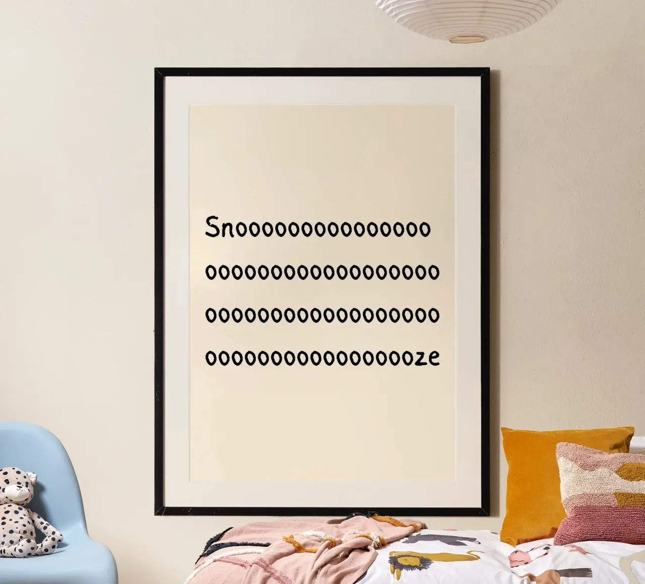 Snooze | Sleepy Vibes Typography Print carta hahnemühle da PrintCessStudio