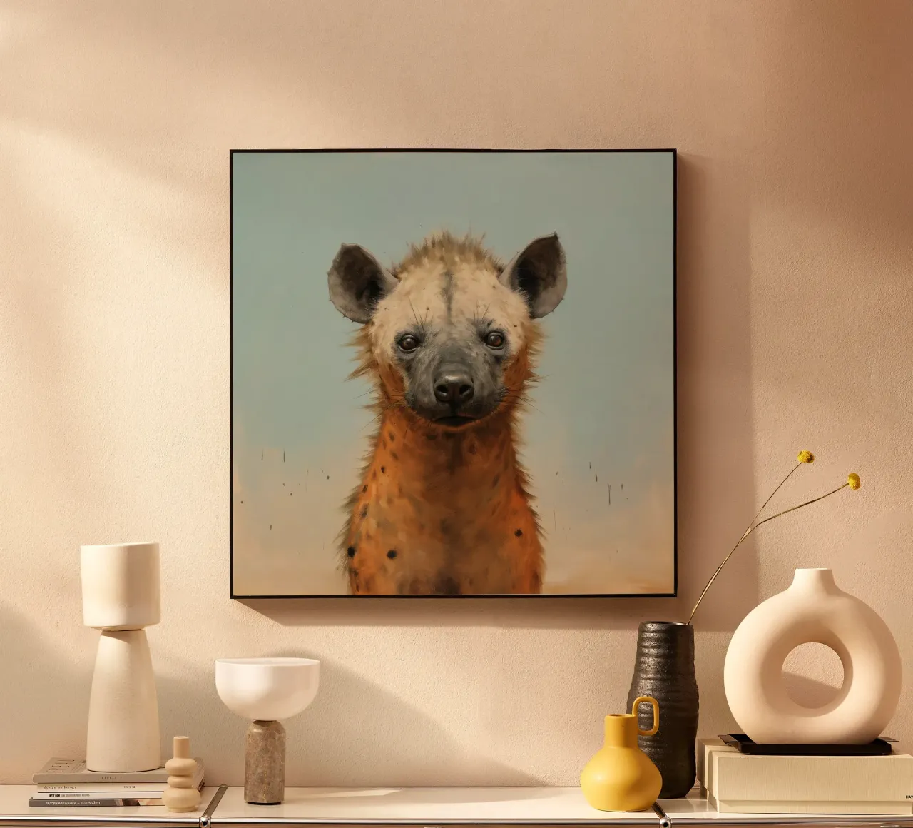 Minimal Hyena plexiglass da Minimal Animal Art