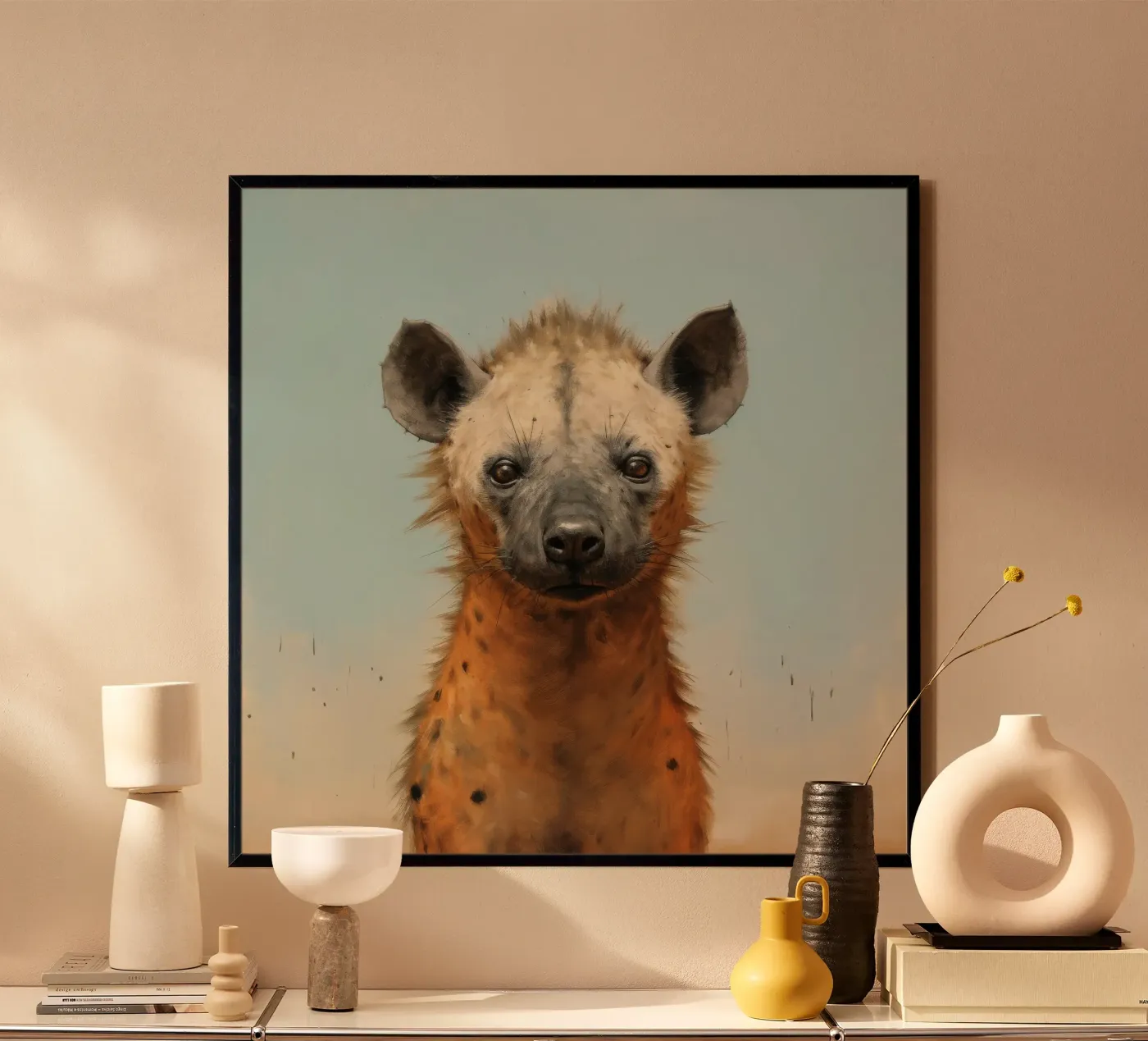 Hyène minimale poster de Minimal Animal Art