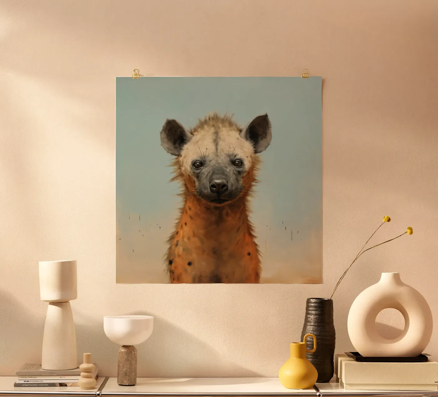 Hyène minimale poster de Minimal Animal Art