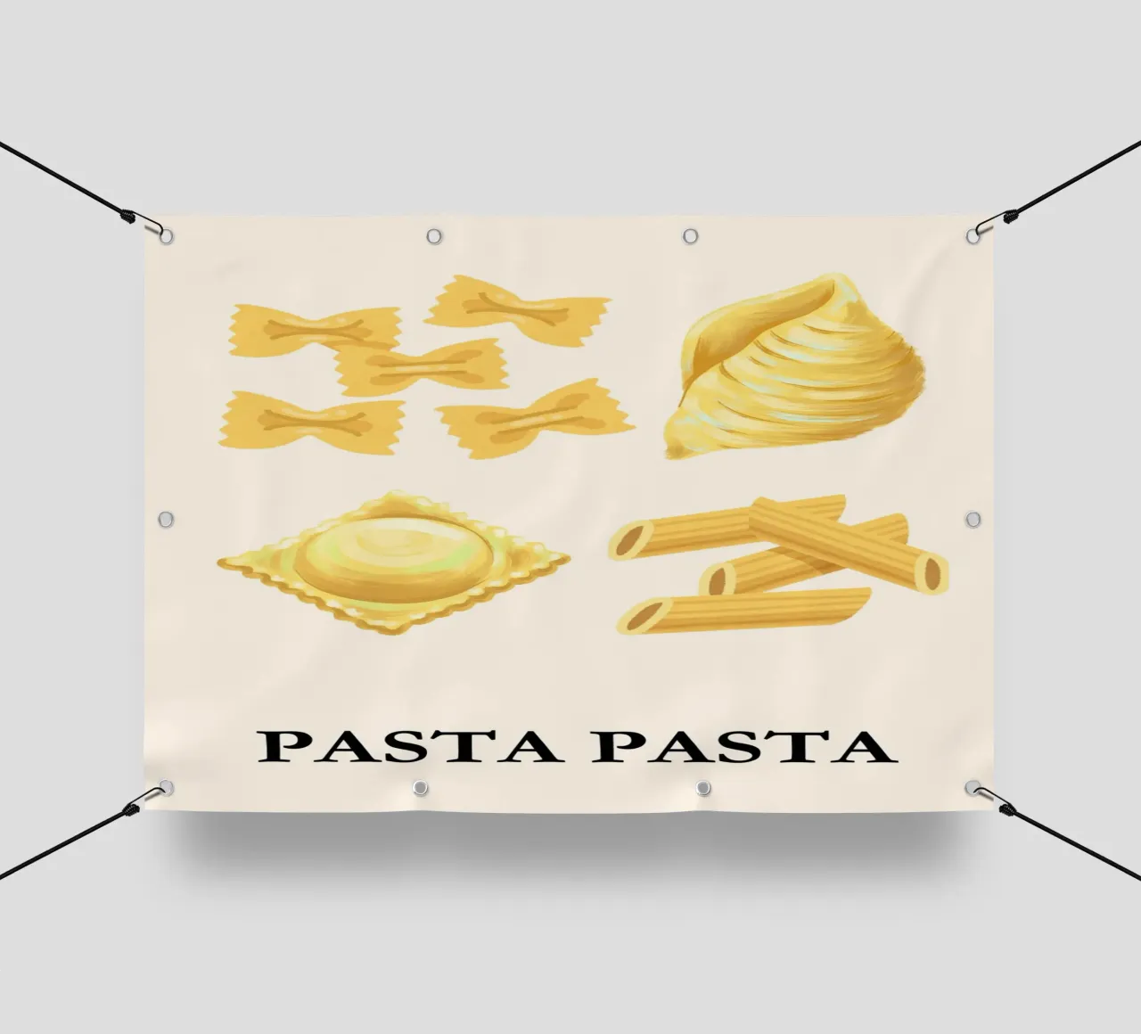Pasta Lover | Fun & Tasty Typography Print telo in pvc da PrintCessStudio