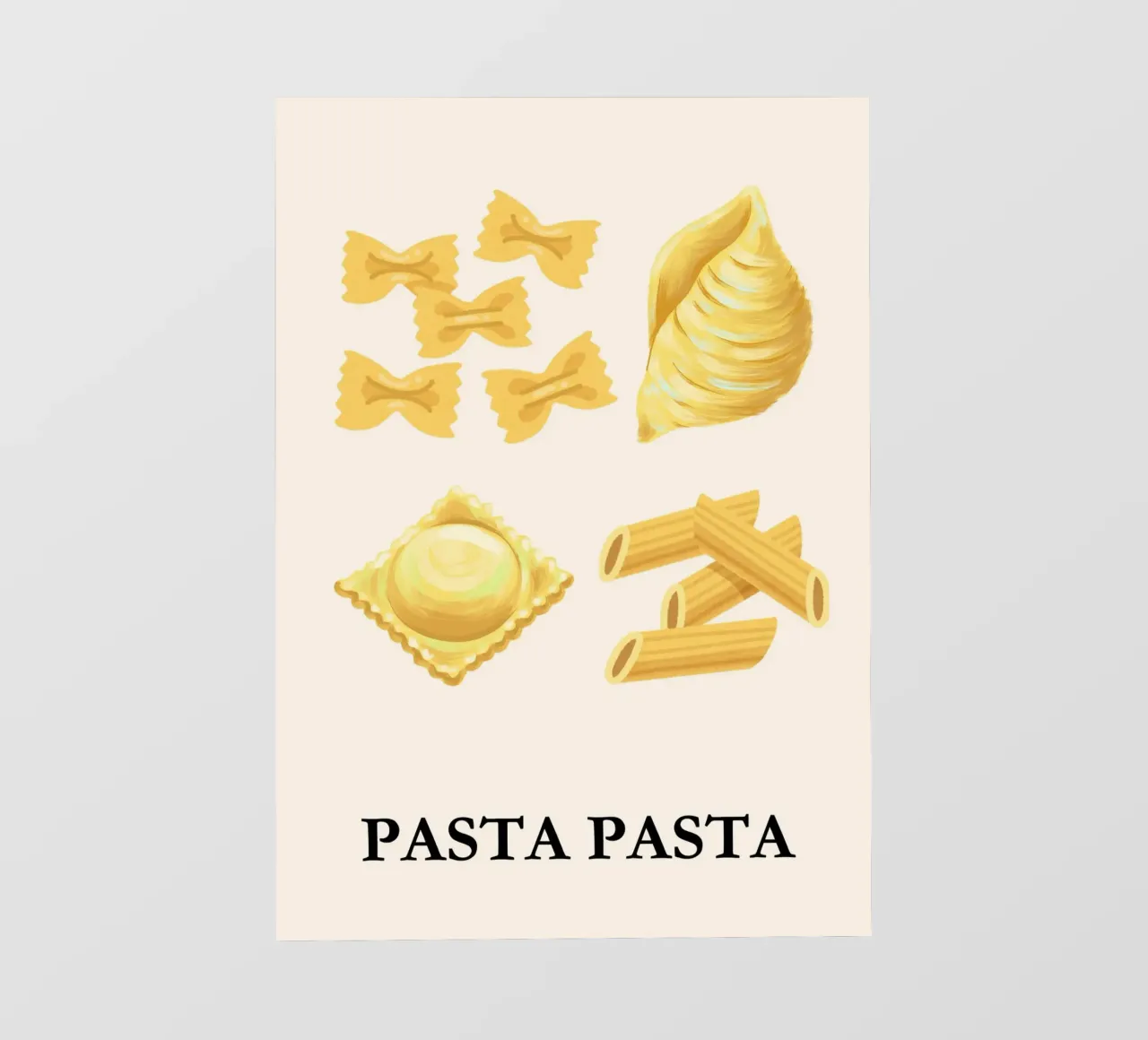 Pasta Lover | Fun & Tasty Typography Print telo in pvc da PrintCessStudio