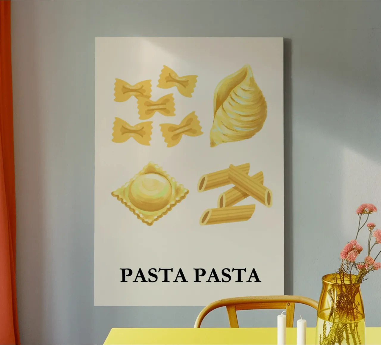 Pasta Lover | Fun & Tasty Typography Print tela da PrintCessStudio
