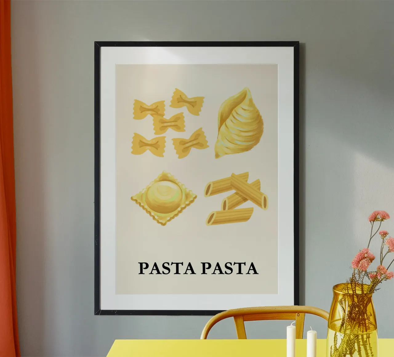 Pasta Lover | Fun & Tasty Typography Print carta hahnemühle da PrintCessStudio