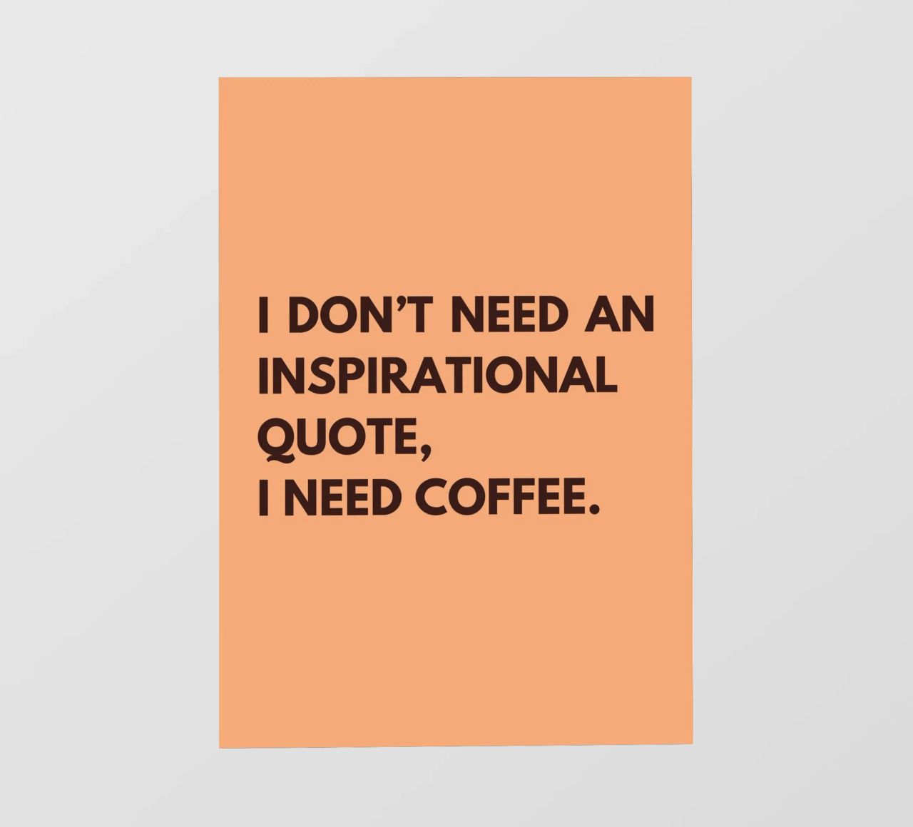 Coffee First | Funny Typography Print pellicola backlit da PrintCessStudio