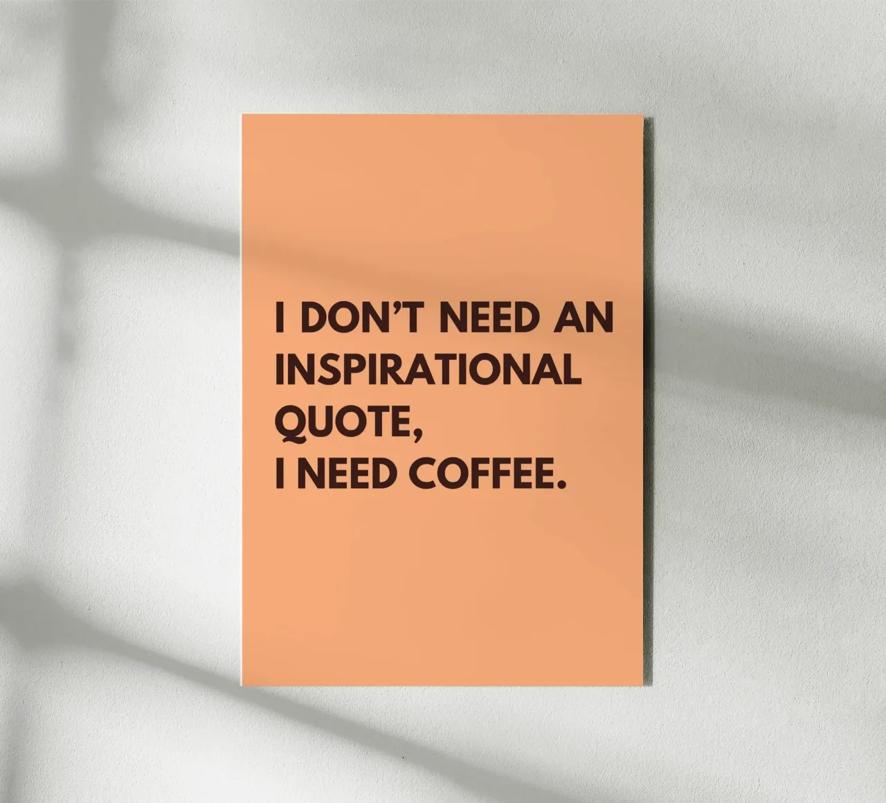 Coffee First | Funny Typography Print alluminio dibond da PrintCessStudio