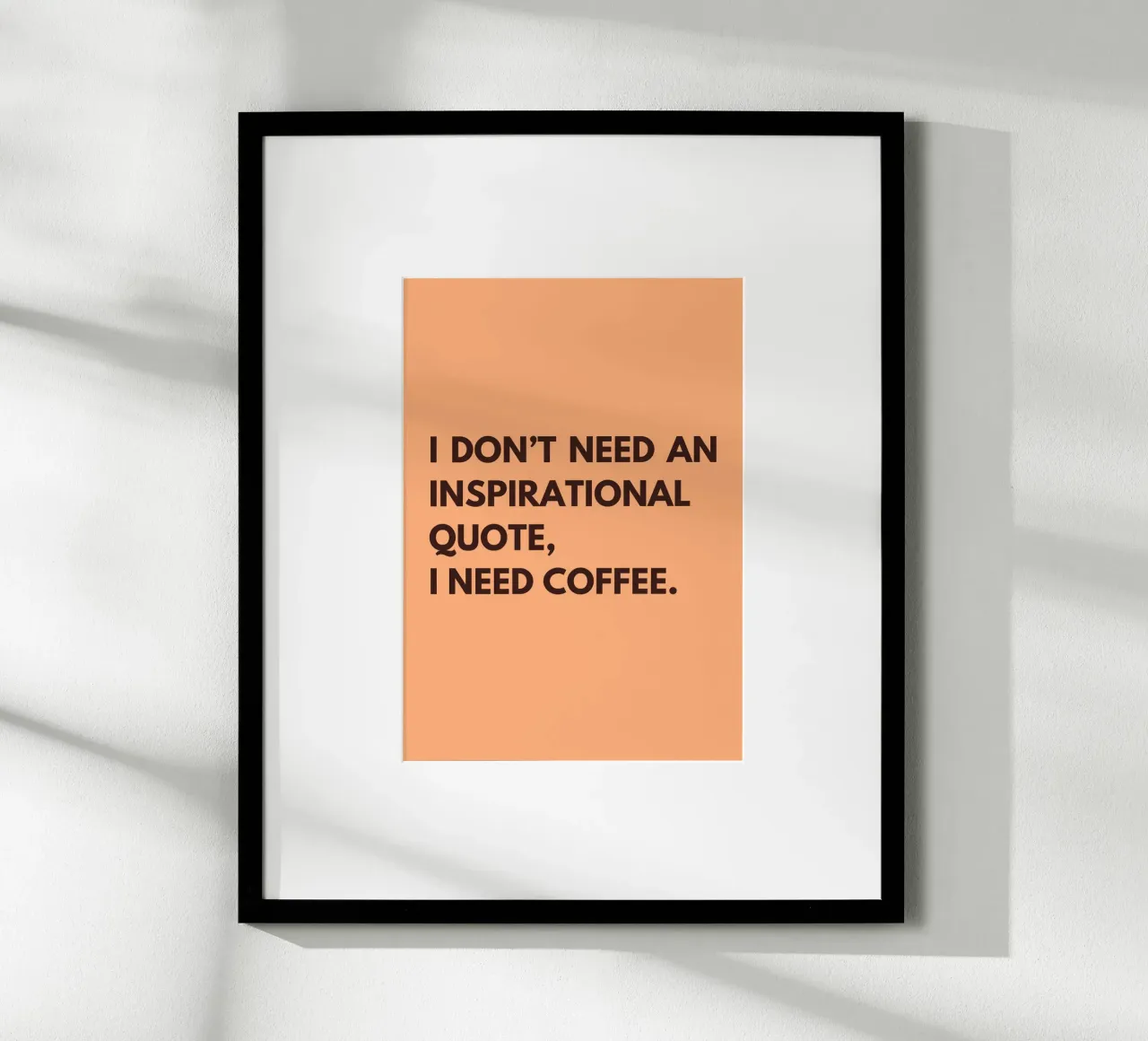 Coffee First | Funny Typography Print poster de PrintCessStudio