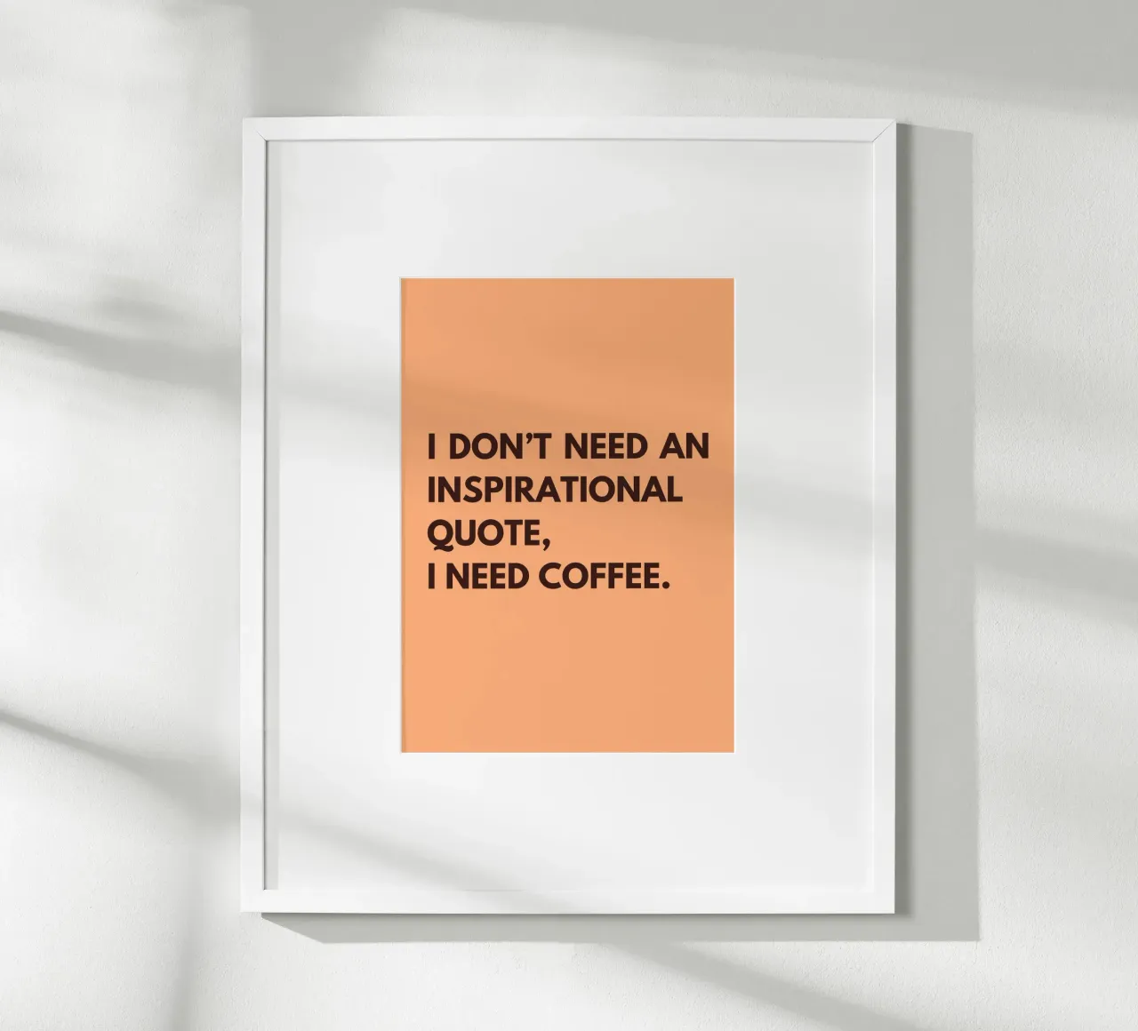Coffee First | Funny Typography Print carta hahnemühle da PrintCessStudio