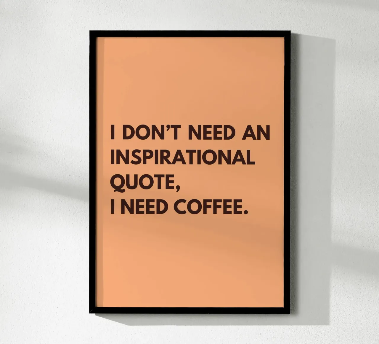 Coffee First | Funny Typography Print poster de PrintCessStudio