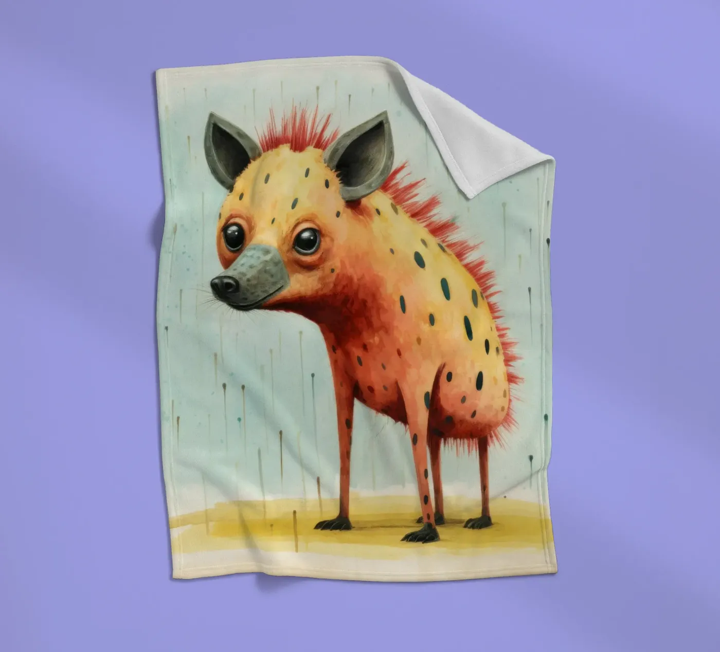 Minimal Hyena plaid polaire de Minimal Animal Art