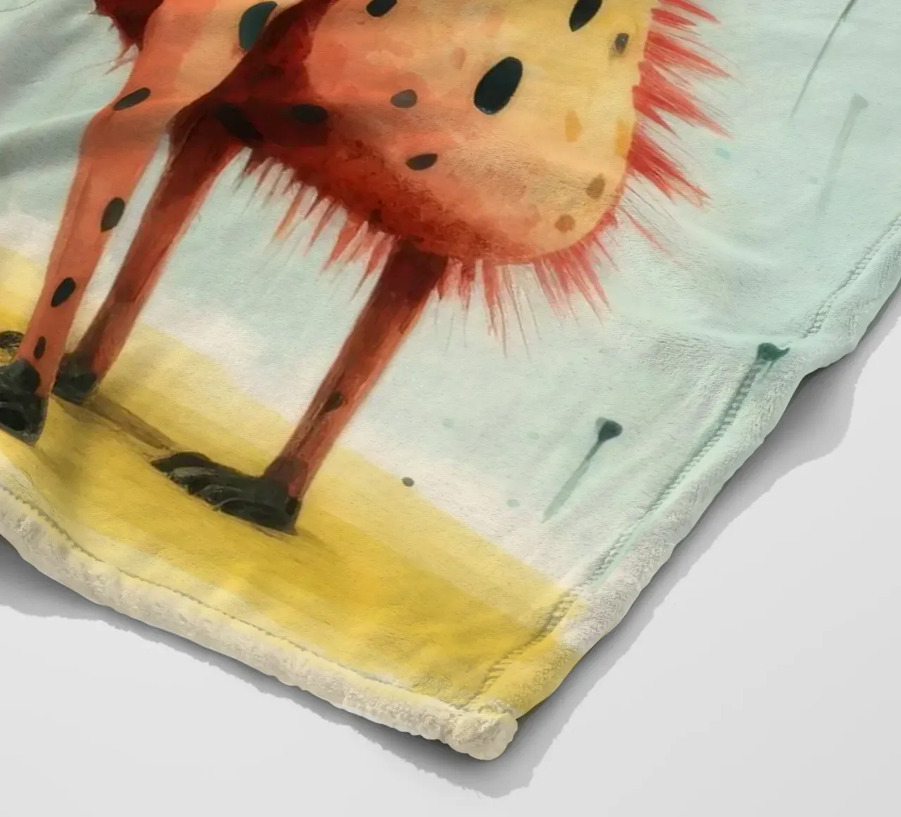 Minimal Hyäne Fleecedecke von Minimal Animal Art