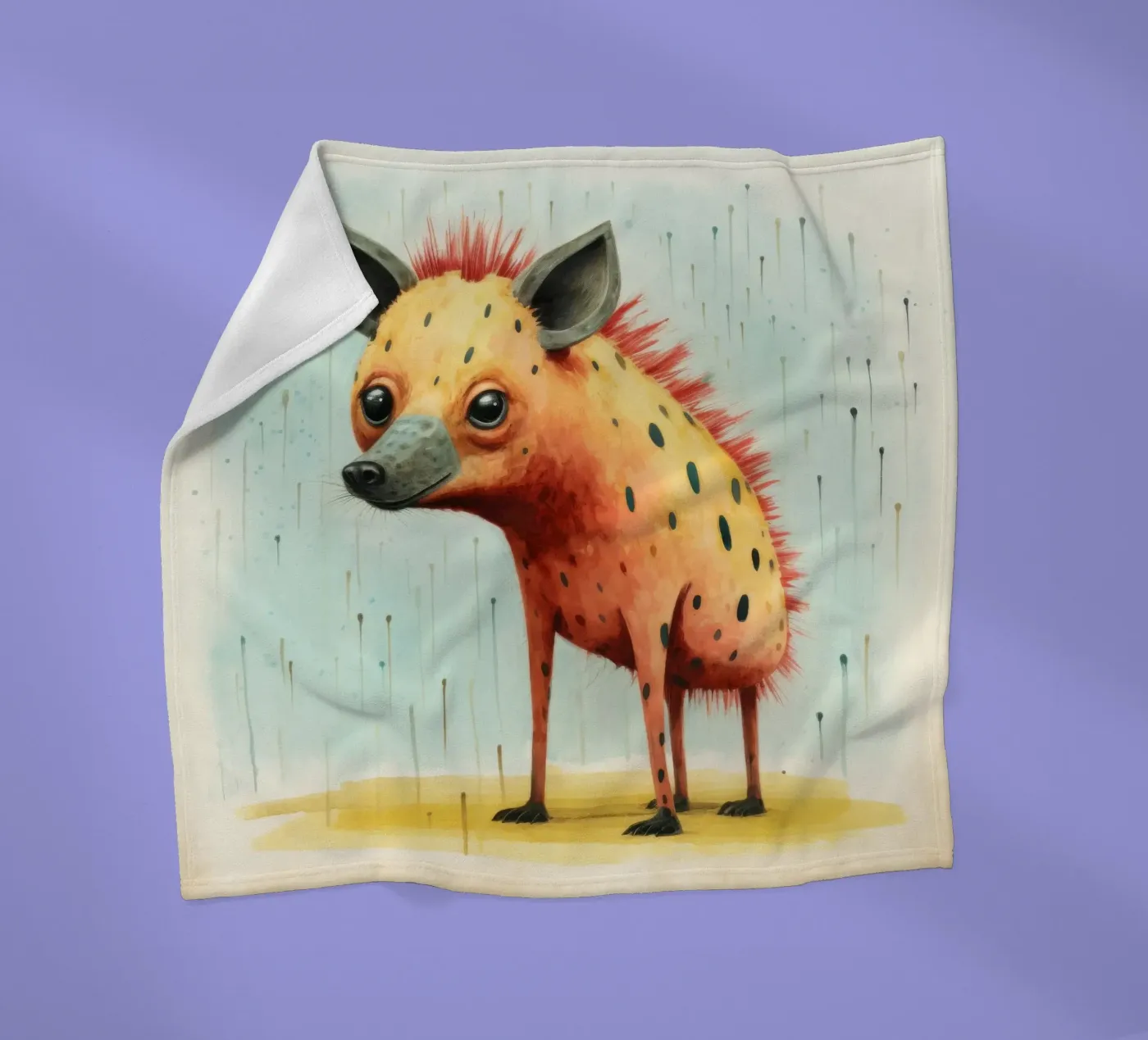 Minimal Hyena plaid polaire de Minimal Animal Art