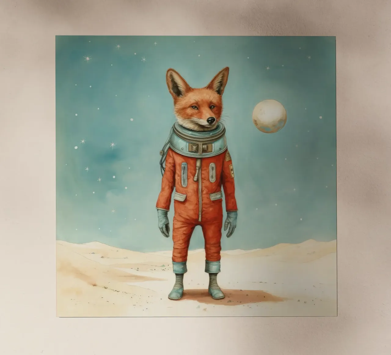 Sciacallo minimo 2 pellicola backlit da Minimal Animal Art