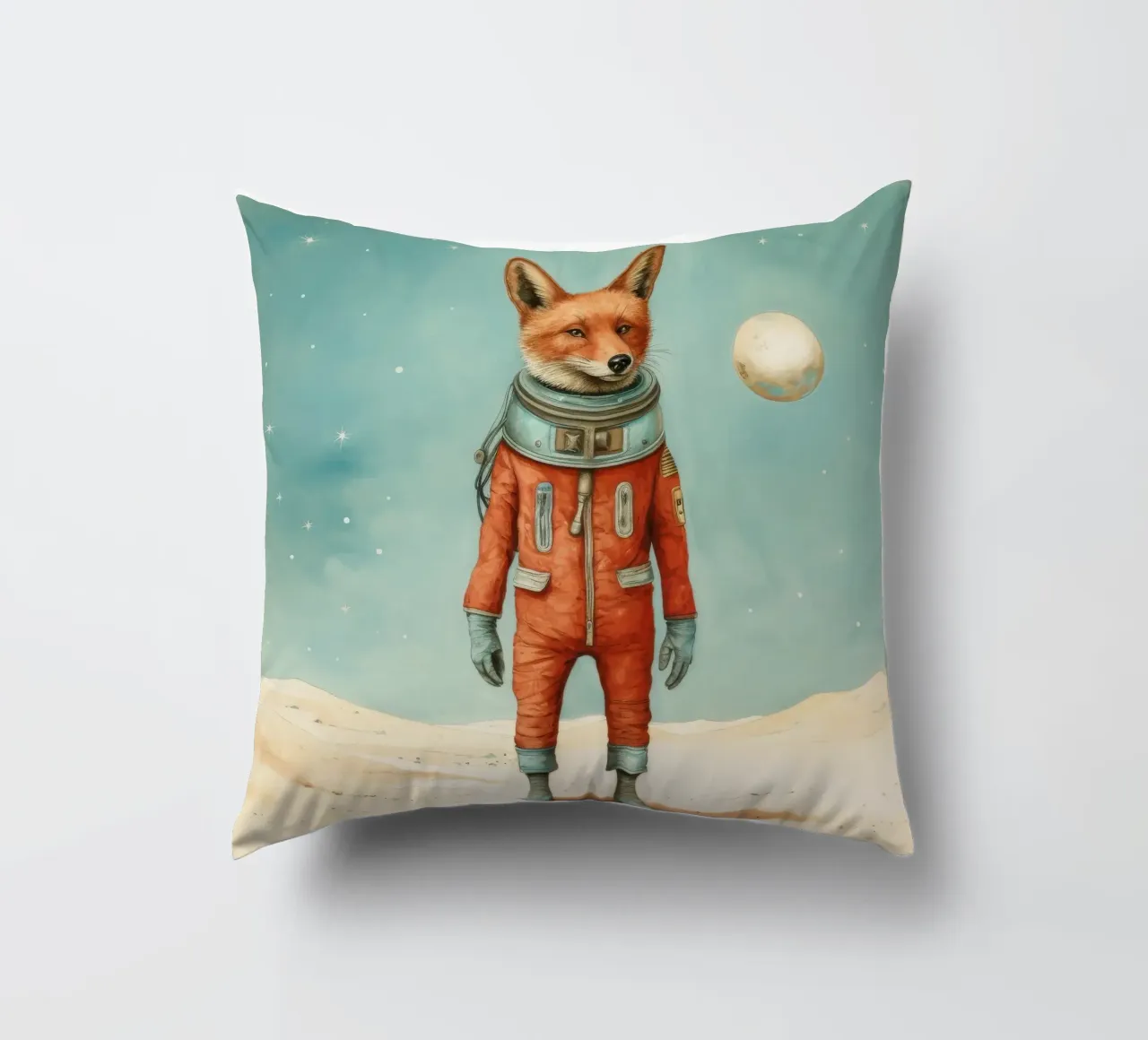 Sciacallo minimo 2 cuscino da Minimal Animal Art