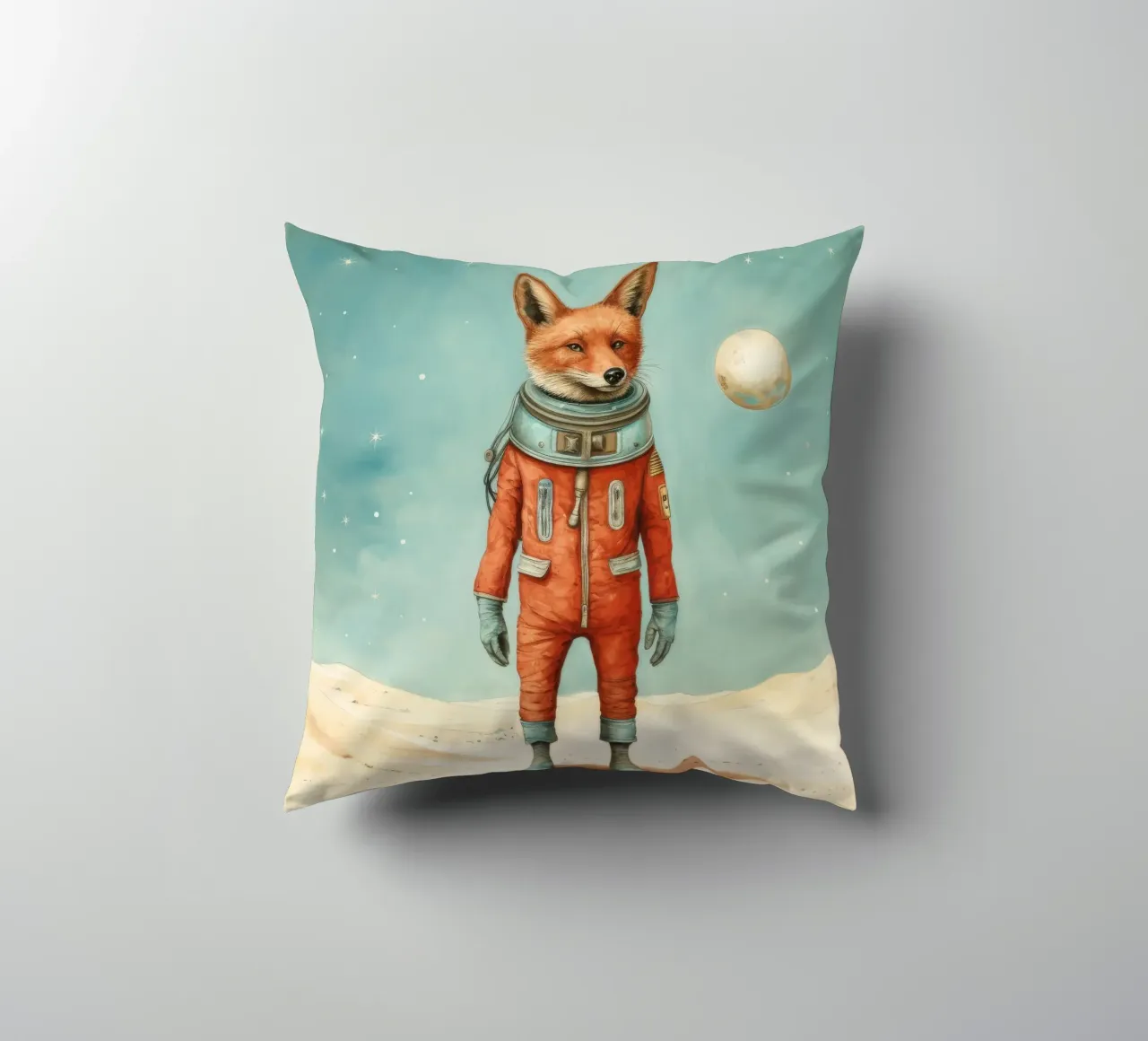 Sciacallo minimo 2 cuscino da Minimal Animal Art