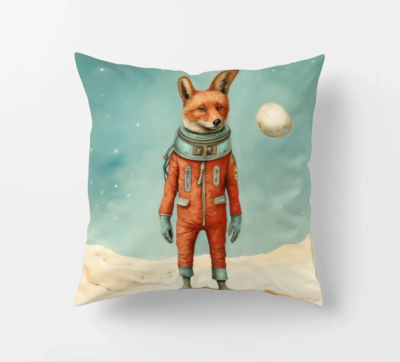 Sciacallo minimo 2 cuscino da Minimal Animal Art