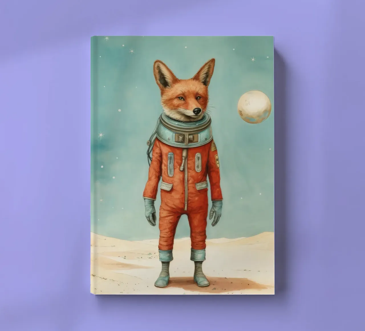 Minimal Jackal 2 notebook by Minimal Animal Art