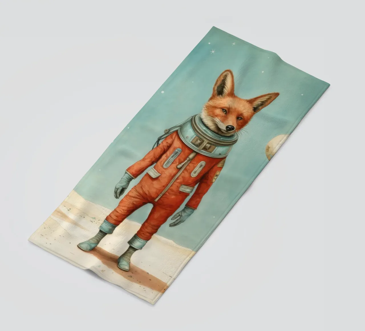 Sciacallo minimo 2 telo mare da Minimal Animal Art