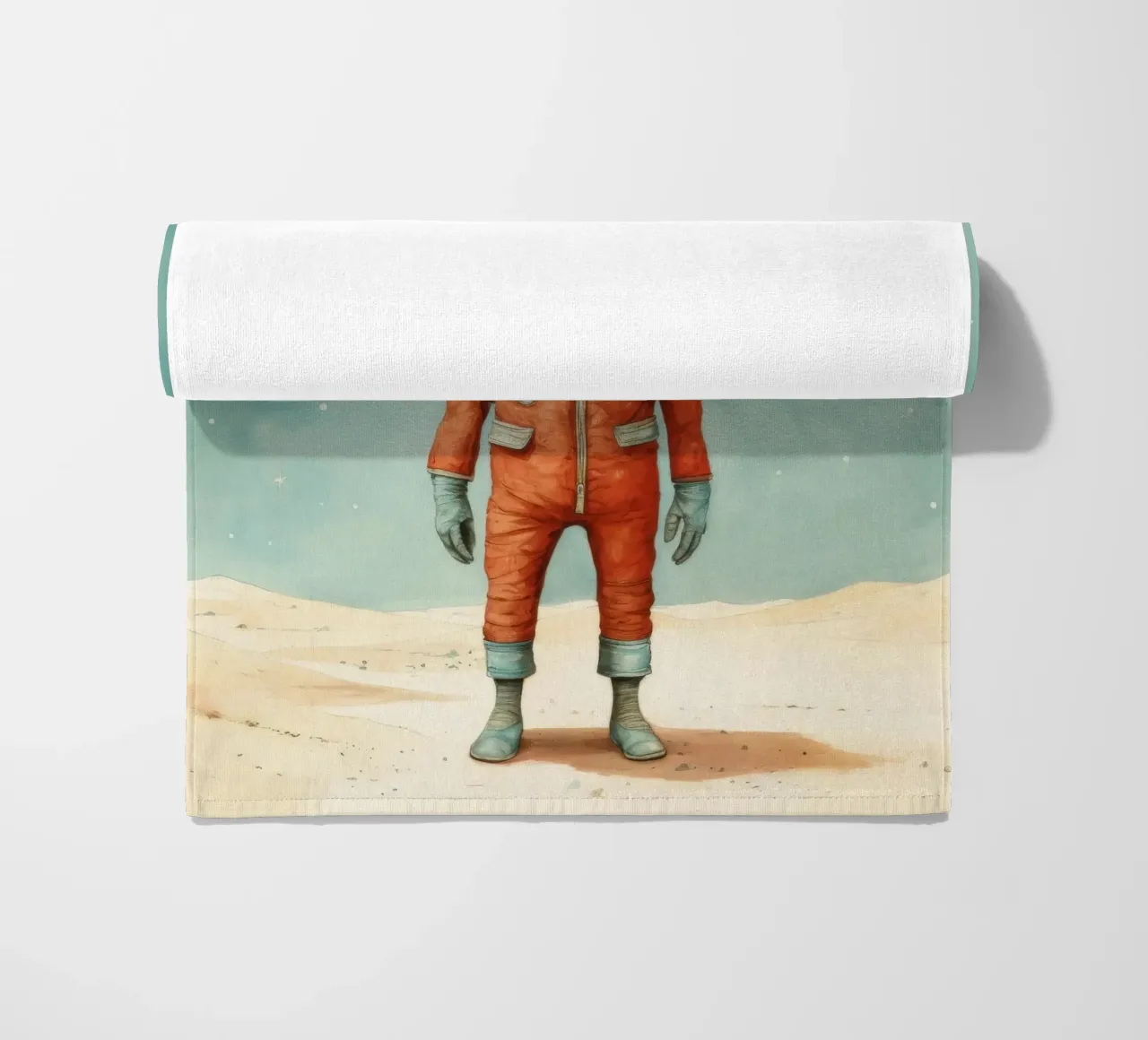 Sciacallo minimo 2 telo mare da Minimal Animal Art