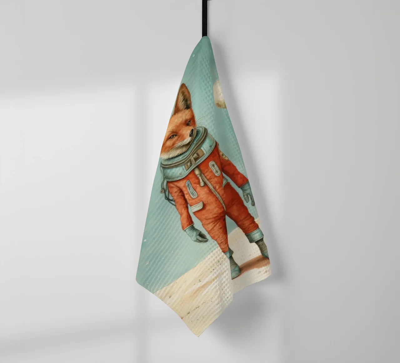 Sciacallo minimo 2 canovaccio da cucina da Minimal Animal Art