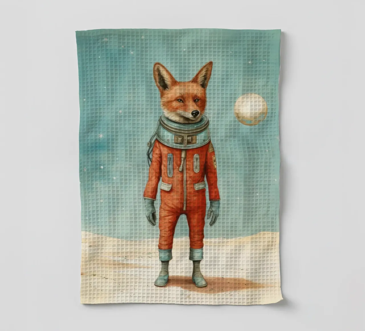 Sciacallo minimo 2 canovaccio da cucina da Minimal Animal Art