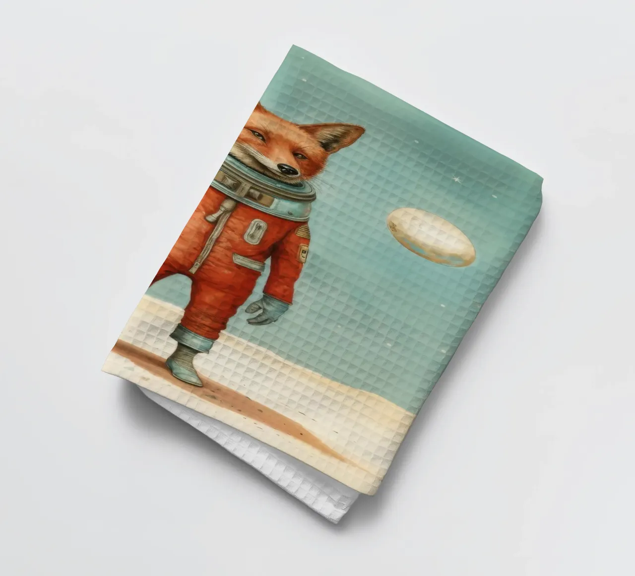 Sciacallo minimo 2 canovaccio da cucina da Minimal Animal Art