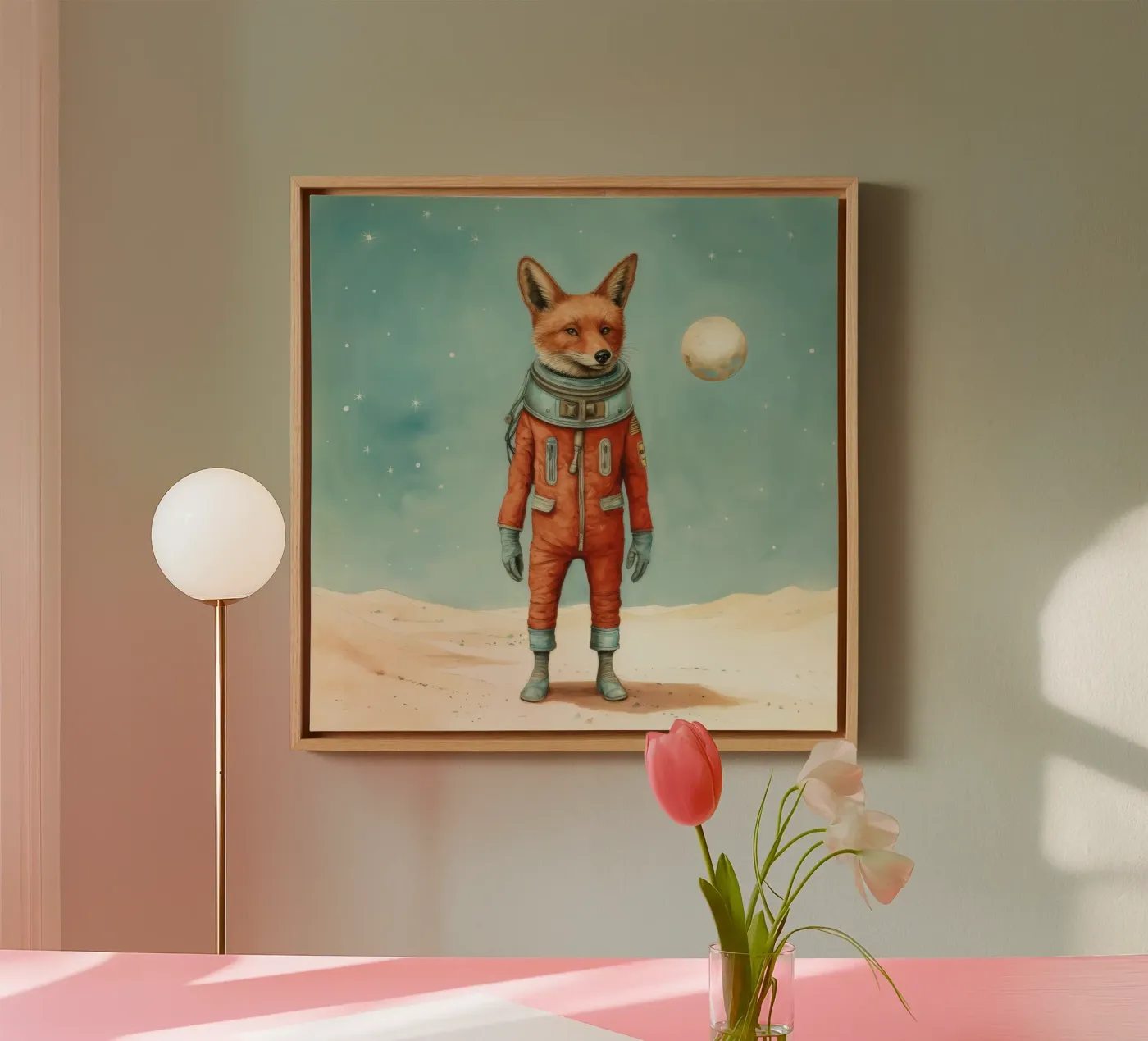 Minimo Jackal tela da Minimal Animal Art