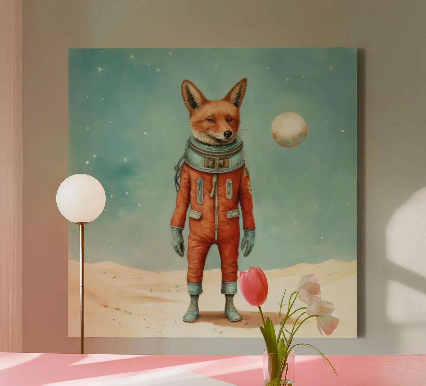 Minimo Jackal tela da Minimal Animal Art