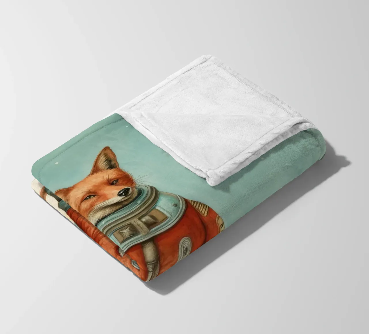 Sciacallo minimo 2 coperta in pile da Minimal Animal Art