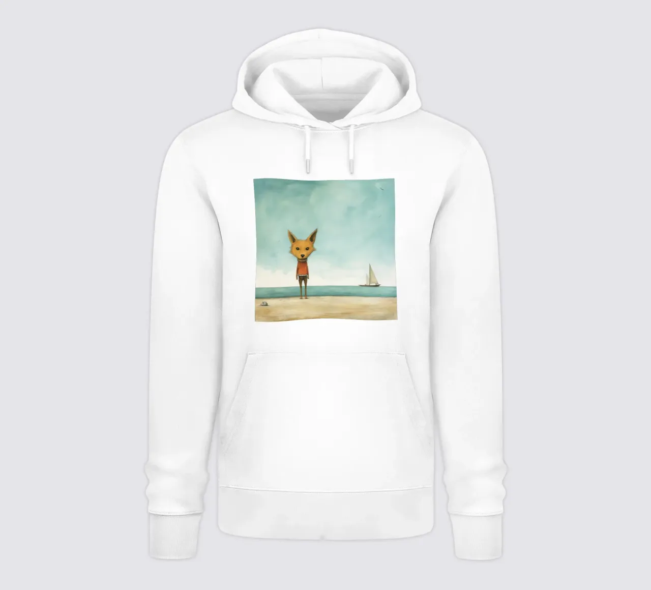 Sciacallo minimo 3 felpa con cappuccio da Minimal Animal Art