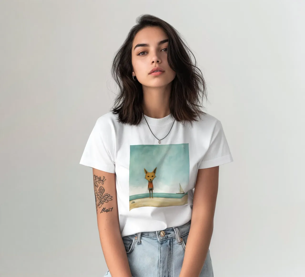 Sciacallo minimo 3 t-shirt da Minimal Animal Art