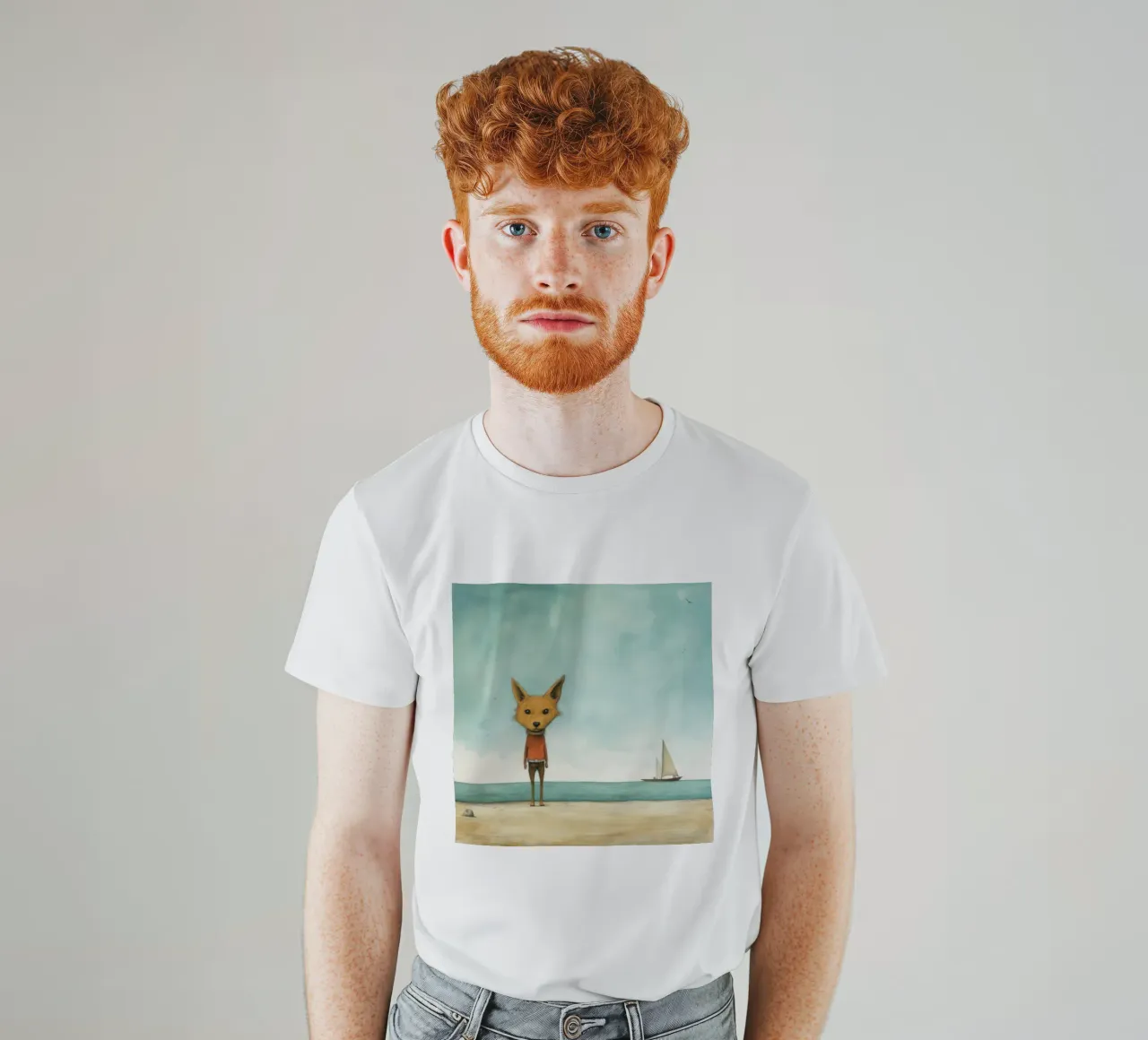 Sciacallo minimo 3 t-shirt da Minimal Animal Art