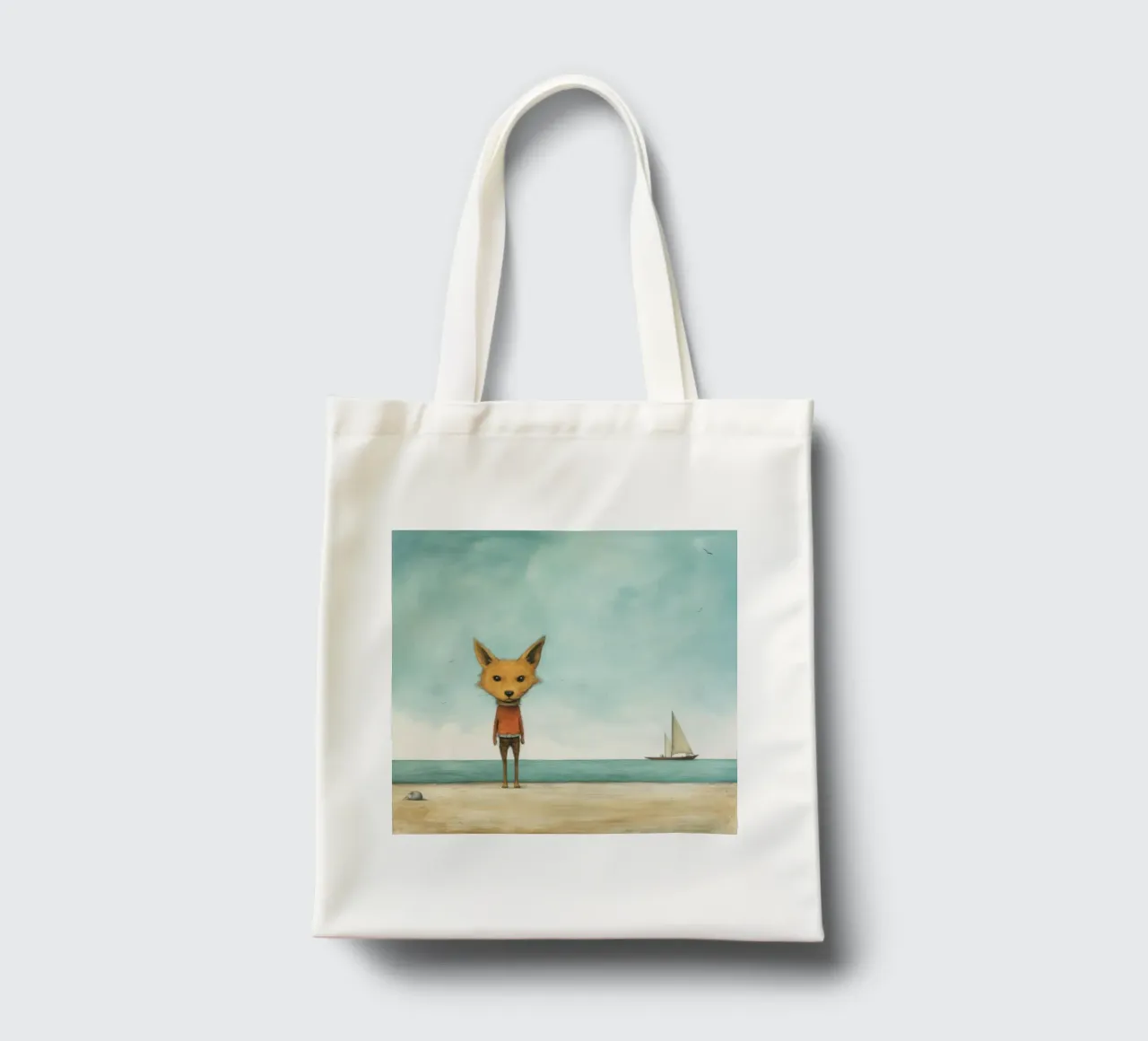 Sciacallo minimo 3 borsa in juta da Minimal Animal Art