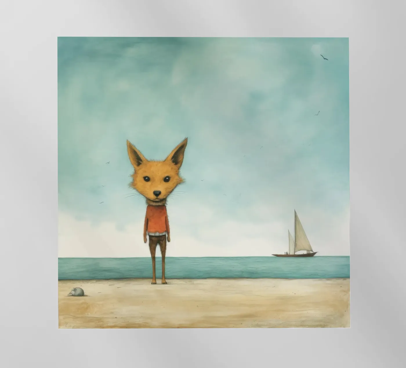 Minimo Jackal pellicola backlit da Minimal Animal Art