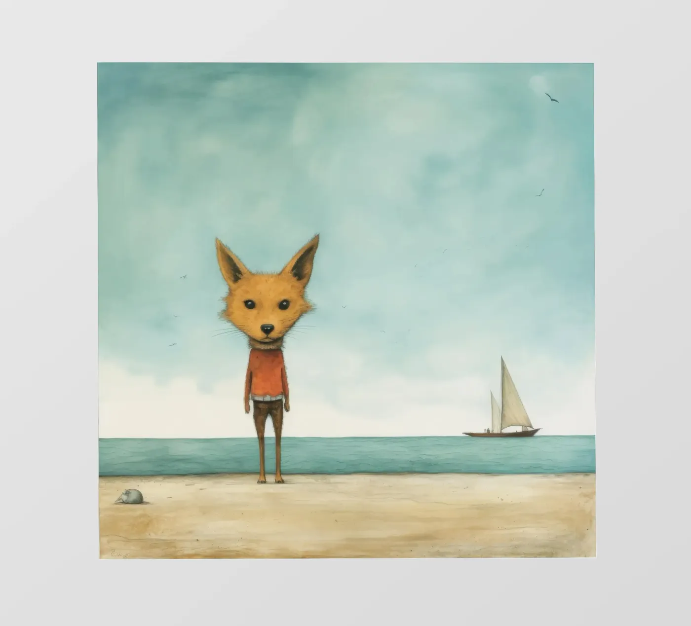 Minimo Jackal pellicola backlit da Minimal Animal Art