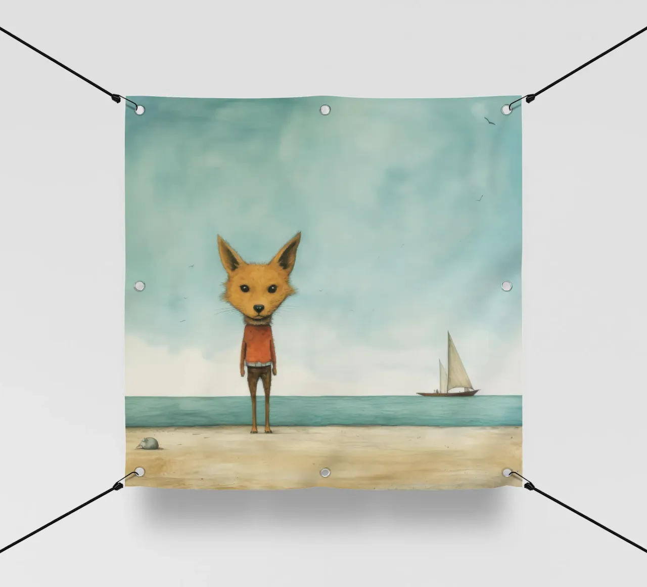 Sciacallo minimo 3 telo in pvc da Minimal Animal Art