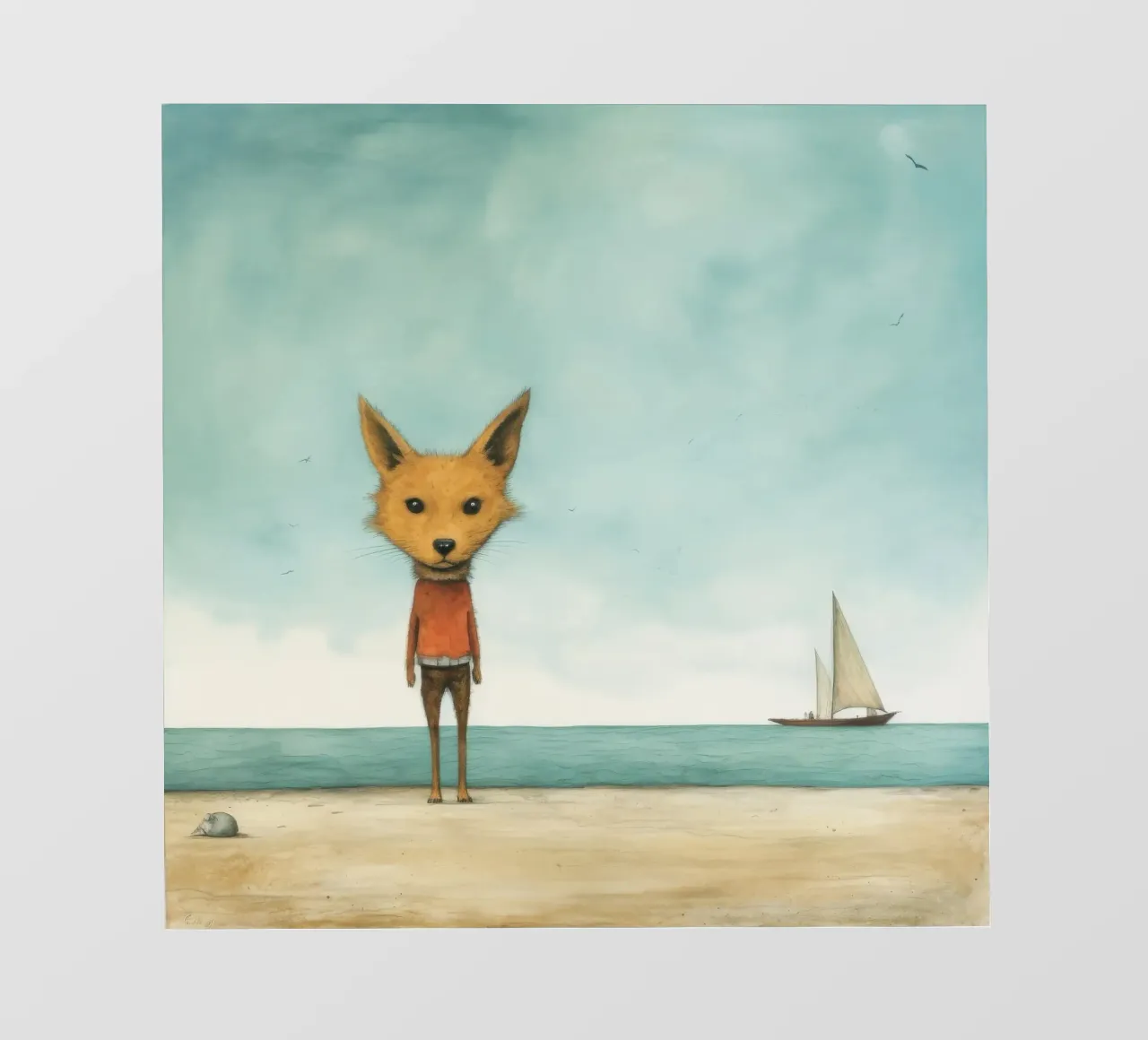 Sciacallo minimo 3 telo in pvc da Minimal Animal Art