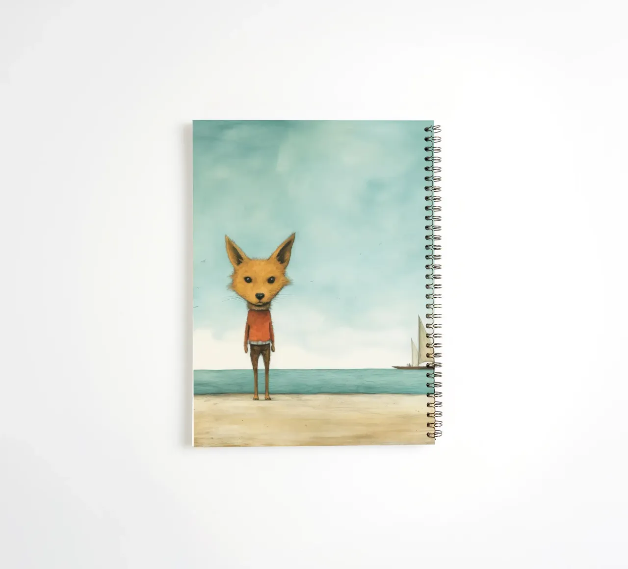 Minimal Jackal 3 spiral notebook by Minimal Animal Art